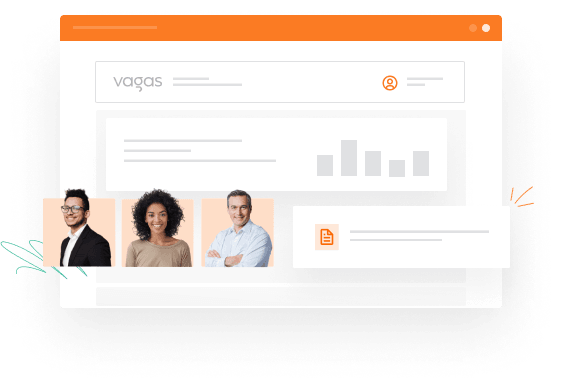 Imagem ilustrativa da plataforma na seção de Portal de Carreiras